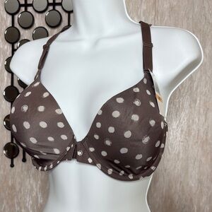 Paramour Brown Polka Dot Underwire Bra